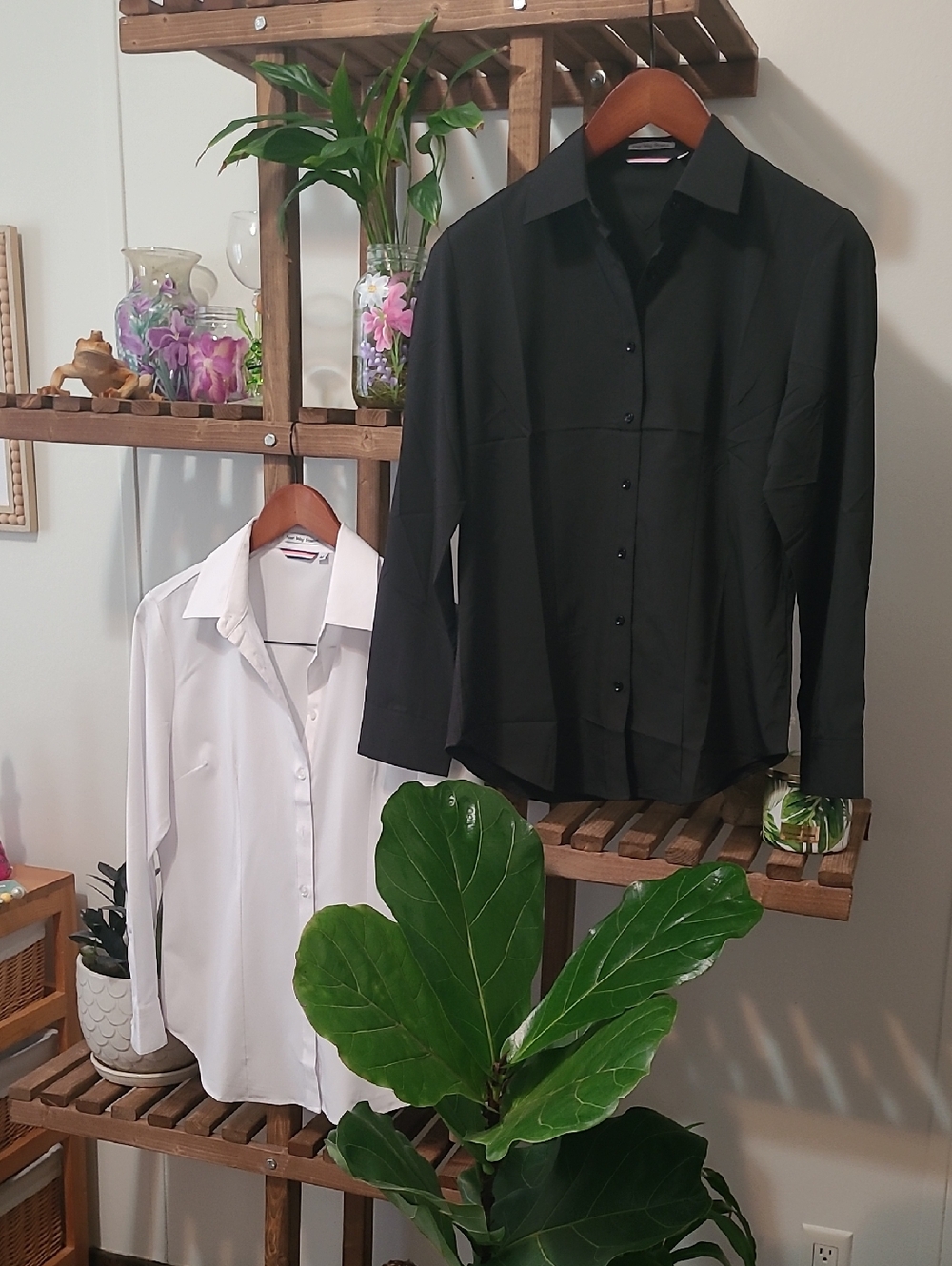Bundle Of 2 Classic Button-Down Blouses NWOT